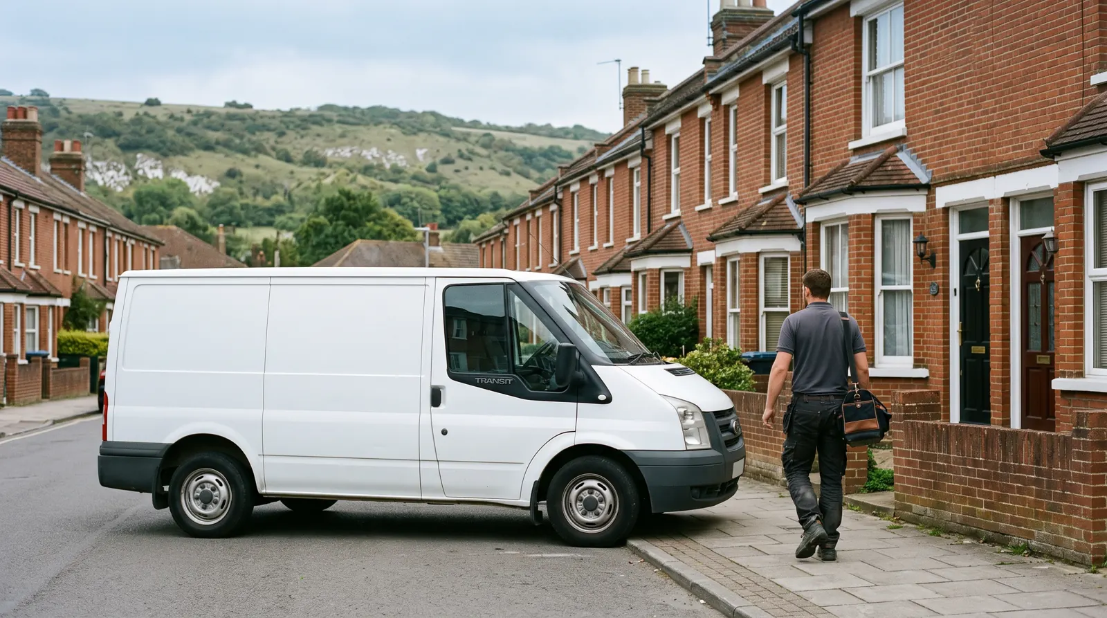 Electrician arriving at a home in Snodland